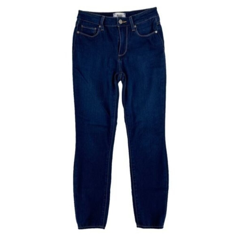 Paige Hoxton Ankle Dark Wash Denim Skinny Leg Jean